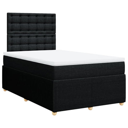 Boxspring met matras stof zwart 120x190 cm