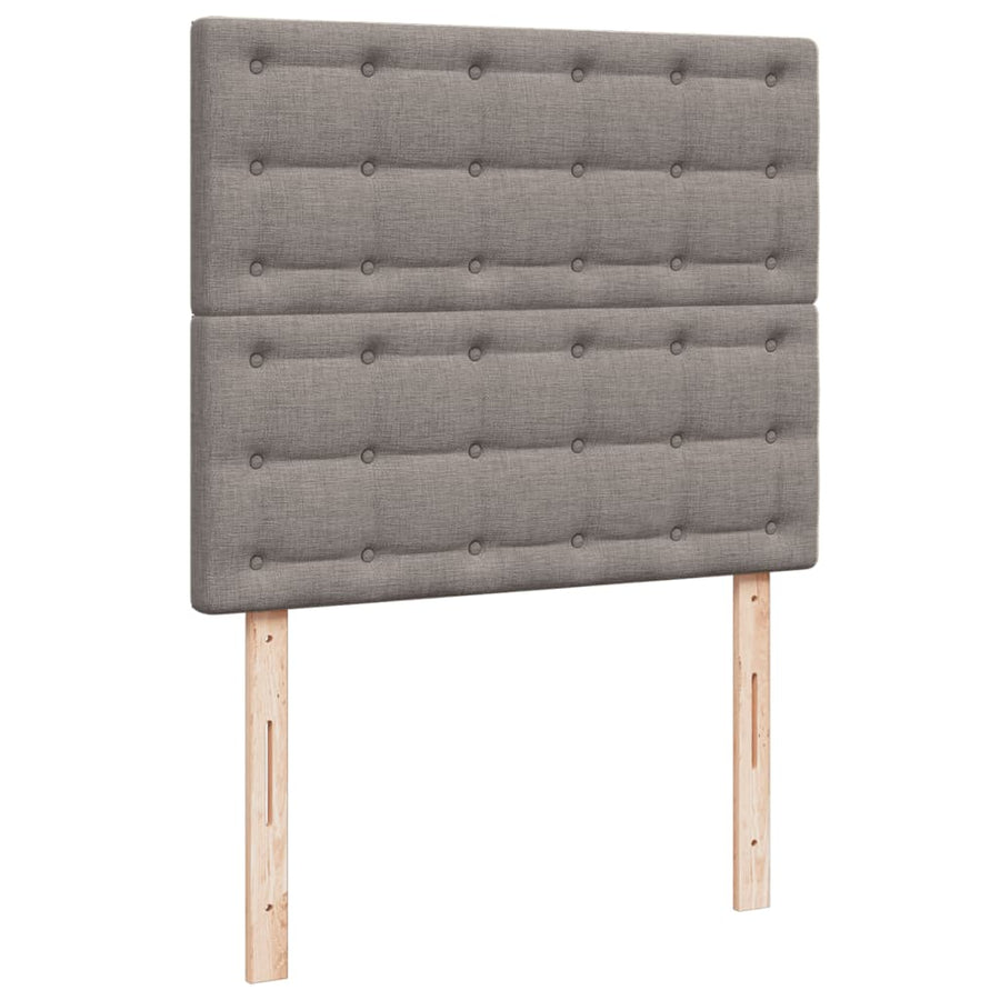 Boxspring met matras stof taupe 120x190 cm