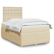 Boxspring met matras 120x190 cm crèmekleurig