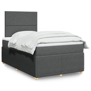 Boxspring met matras 120x200 cm donkergrijs