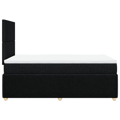 Boxspring met matras stof zwart 120x200 cm