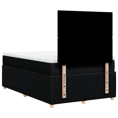Boxspring met matras stof zwart 120x200 cm