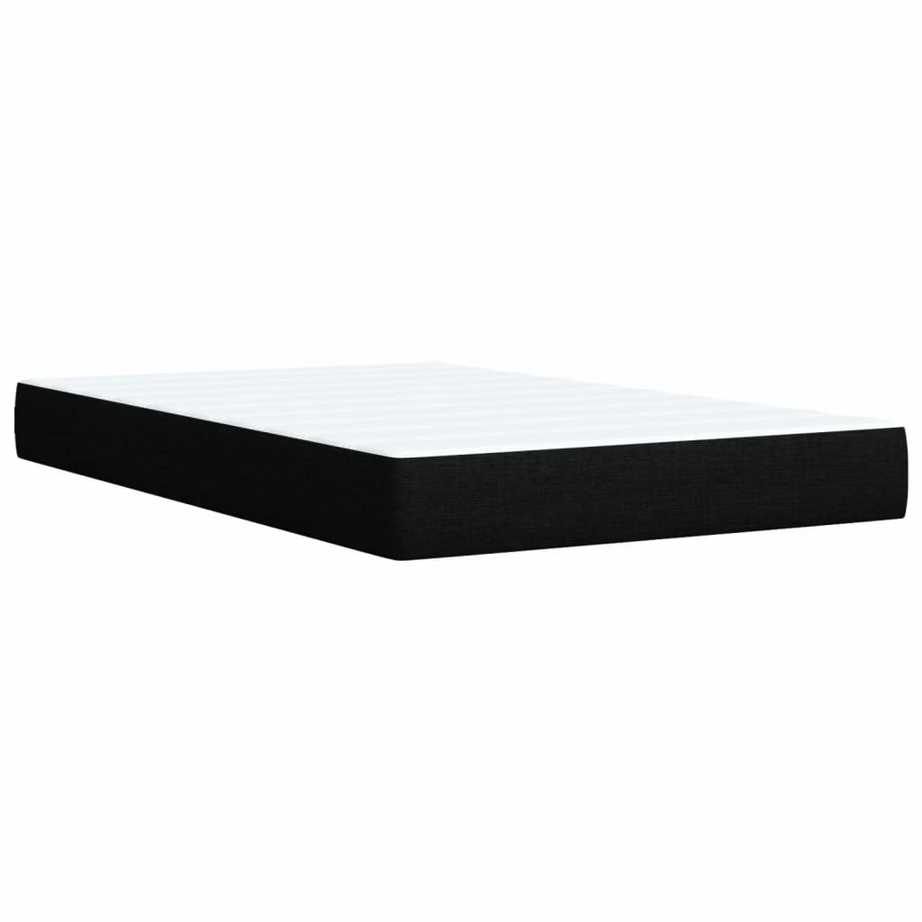 Boxspring met matras stof zwart 120x200 cm