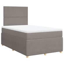 Boxspring met matras stof taupe 120x200 cm