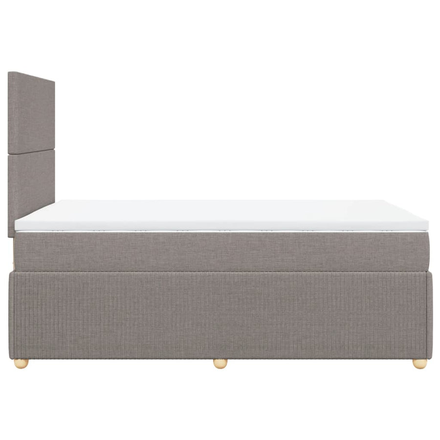 Boxspring met matras stof taupe 120x200 cm