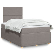 Boxspring 120x200 cm taupe met pocketveringmatras