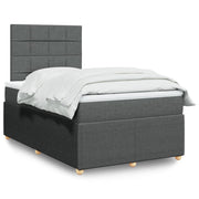Boxspring met matras 120x200 cm donkergrijs