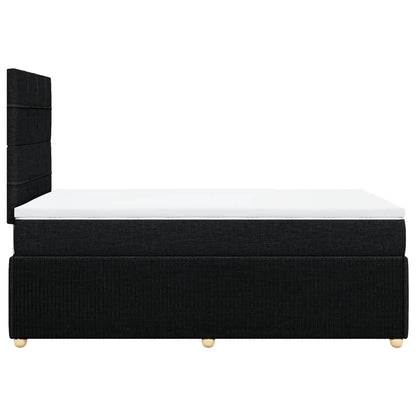 Boxspring met matras stof zwart 120x200 cm