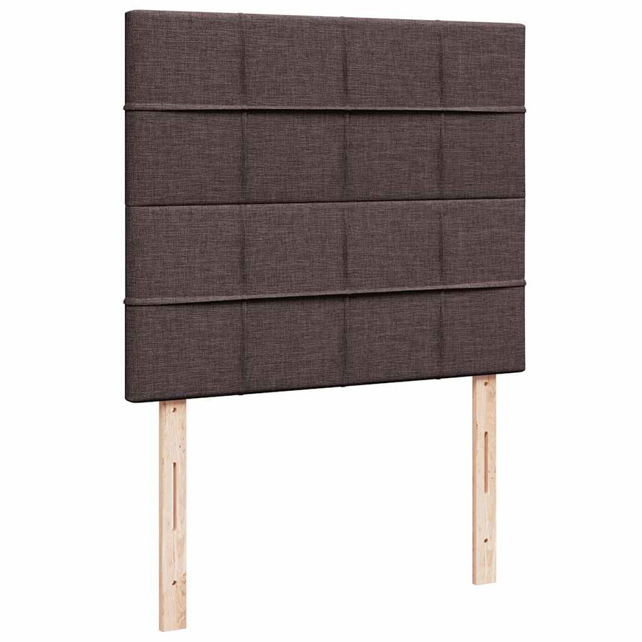 Boxspring met matras stof donkerbruin 120x200 cm