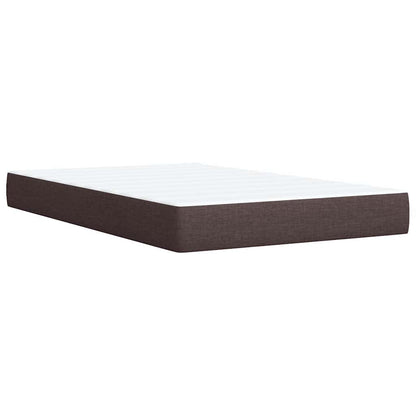 Boxspring met matras stof donkerbruin 120x200 cm