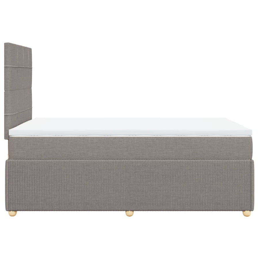 Boxspring met matras stof taupe 120x200 cm