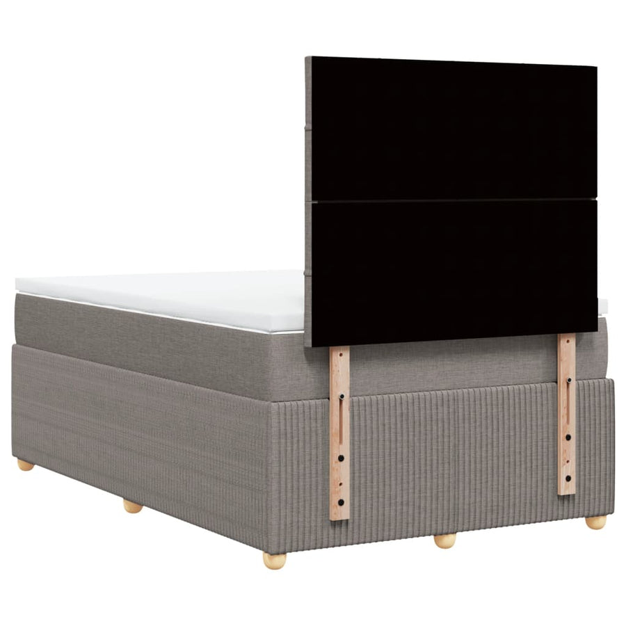 Boxspring met matras stof taupe 120x200 cm