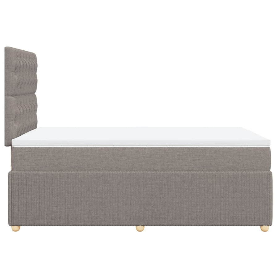Boxspring met matras stof taupe 120x200 cm