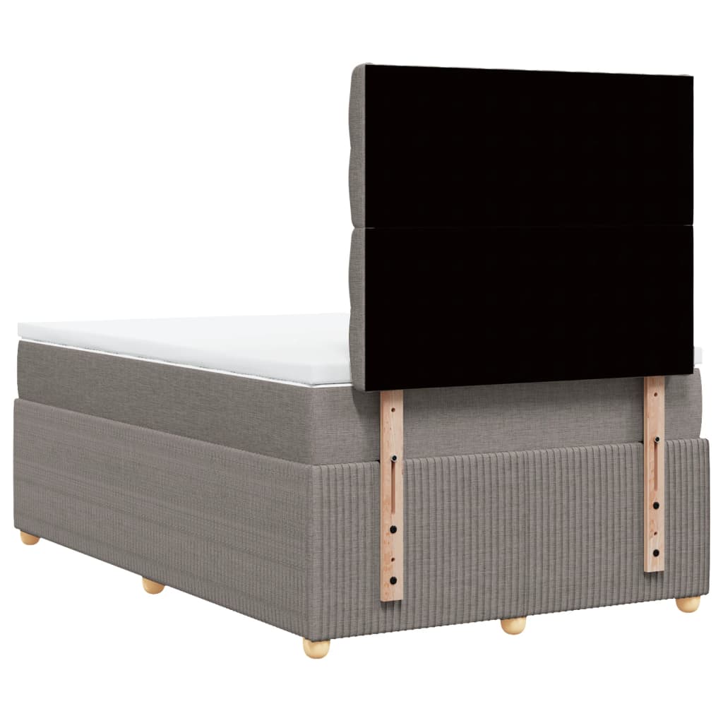 Boxspring met matras stof taupe 120x200 cm
