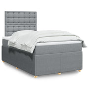 Boxspring met matras 120x200 cm lichtgrijs
