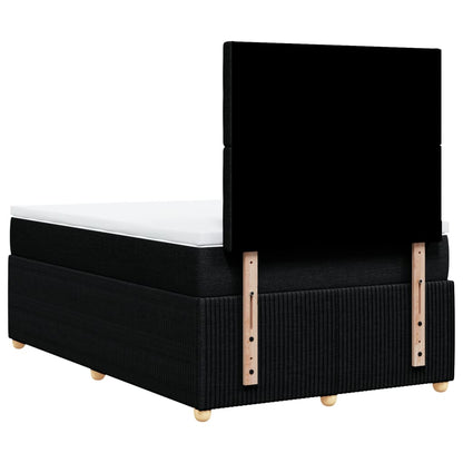 Boxspring met matras stof zwart 120x200 cm