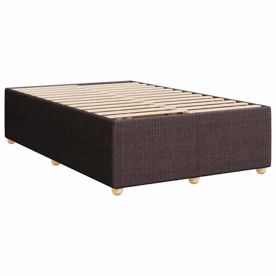 Boxspring met matras stof donkerbruin 120x200 cm