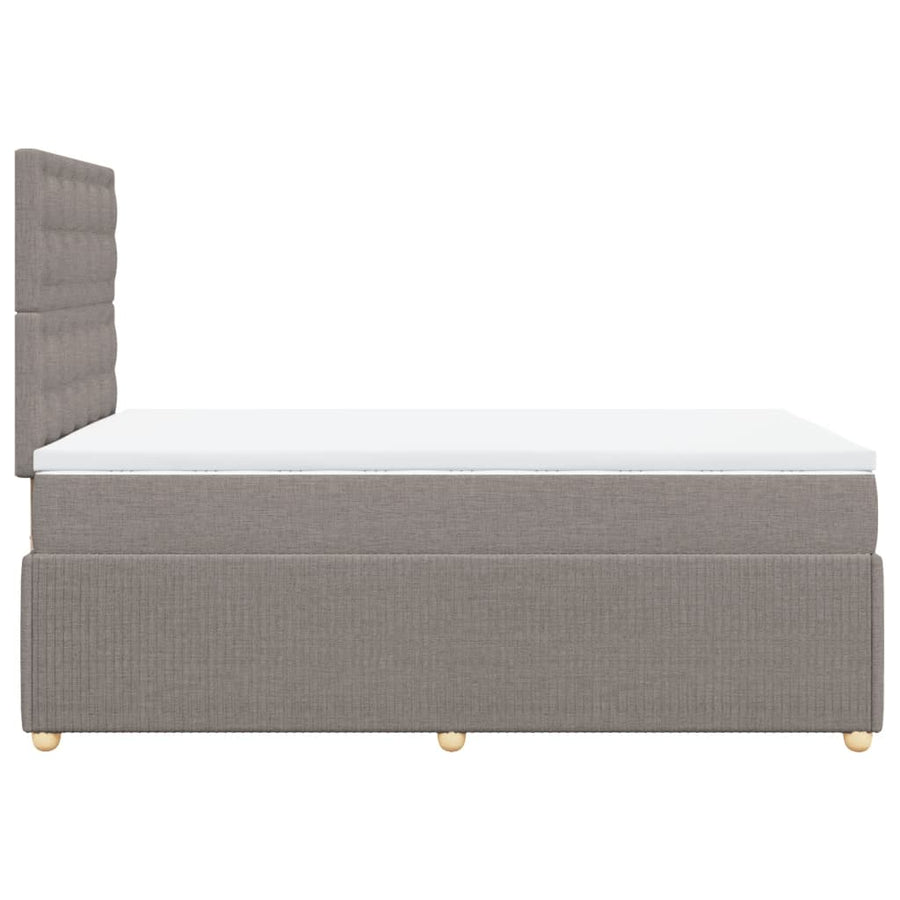 Boxspring met matras stof taupe 120x200 cm