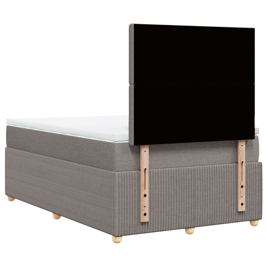 Boxspring met matras stof taupe 120x200 cm