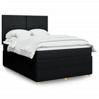 Boxspring met matras 140x190 cm zwart