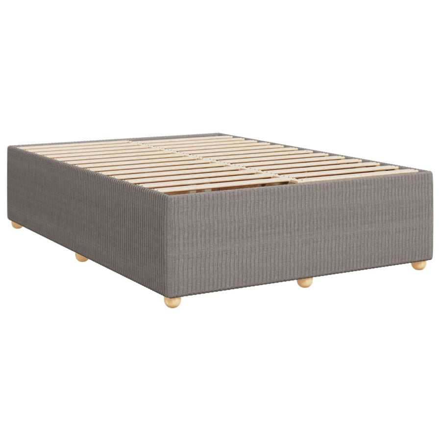 Boxspring met matras stof taupe 140x190 cm