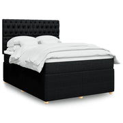 Boxspring met matras 140x190 cm zwart