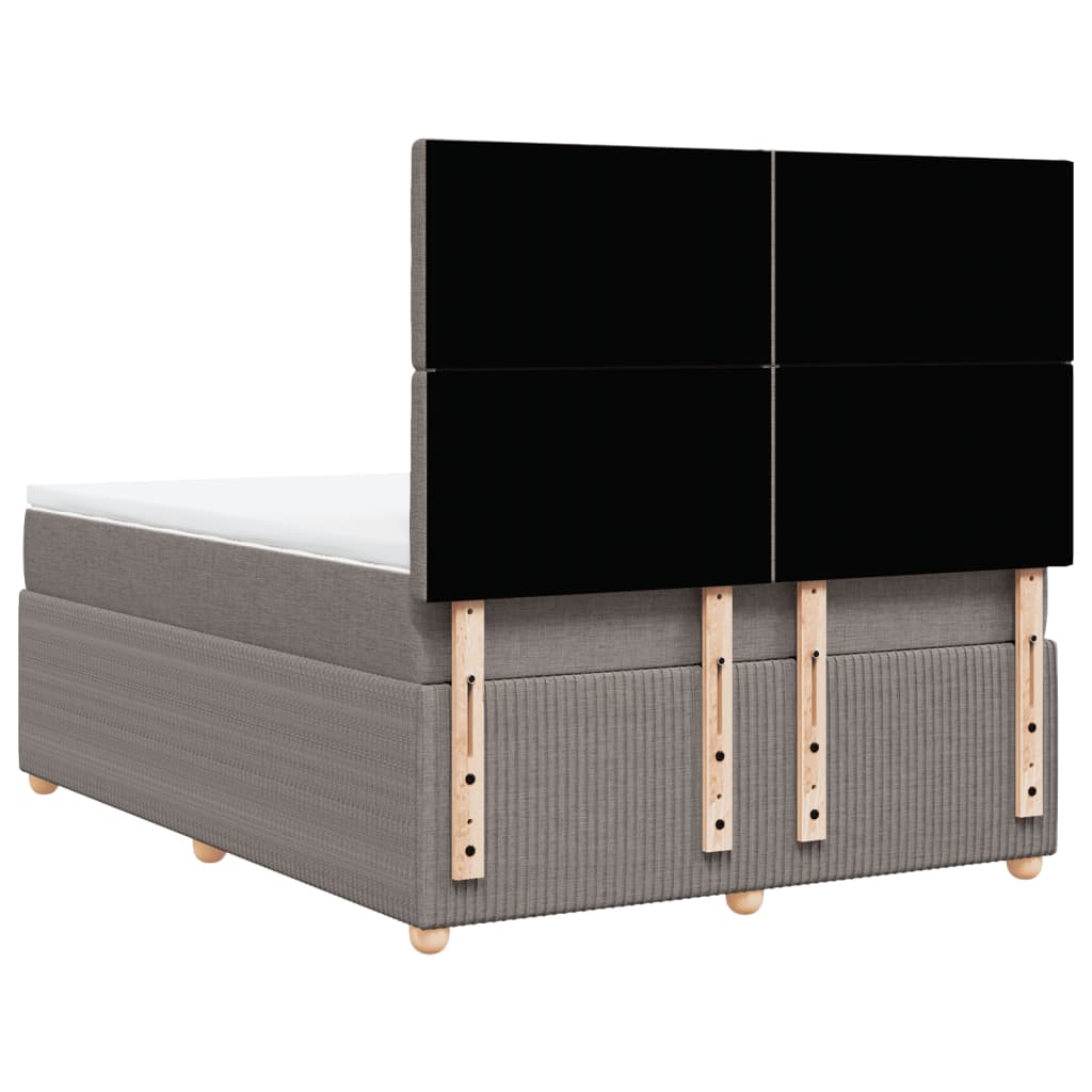 Boxspring met matras stof taupe 140x190 cm