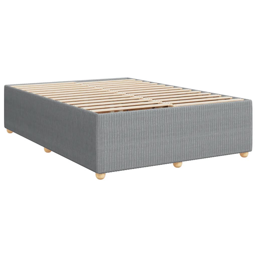 Boxspring met matras stof lichtgrijs 140x200 cm