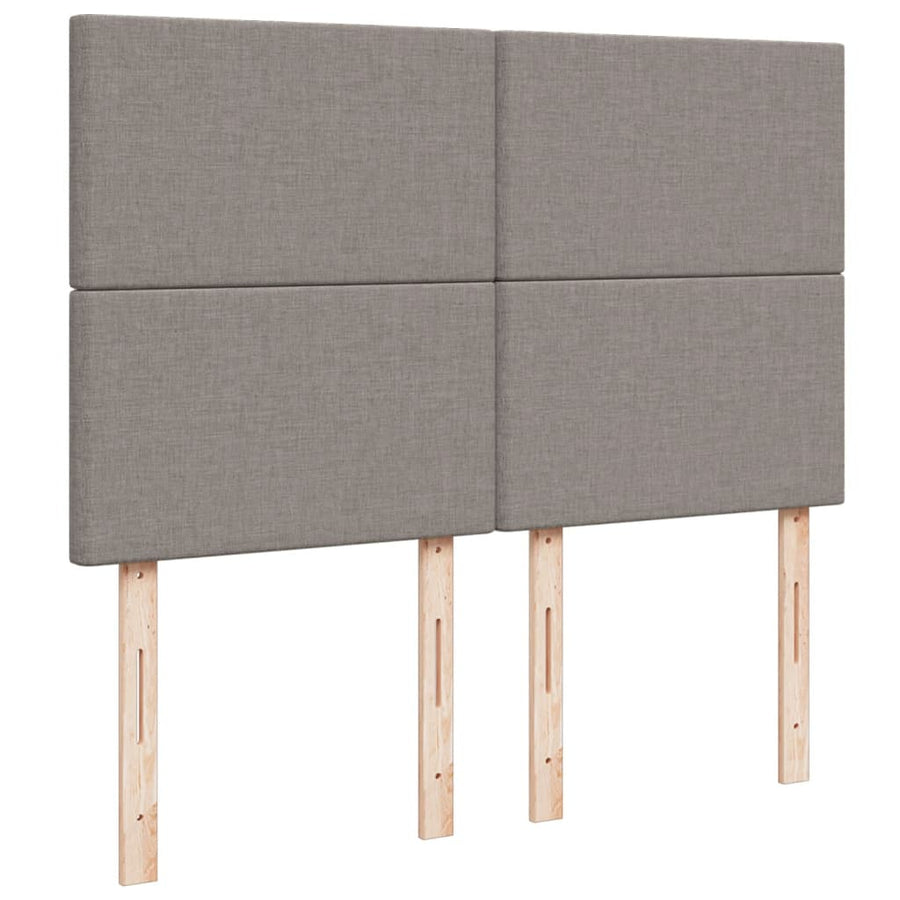 Boxspring met matras stof taupe 140x200 cm