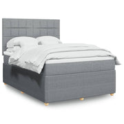 Boxspring 140x200 cm lichtgrijs met matras