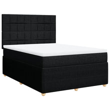 Boxspring met matras stof zwart 140x200 cm