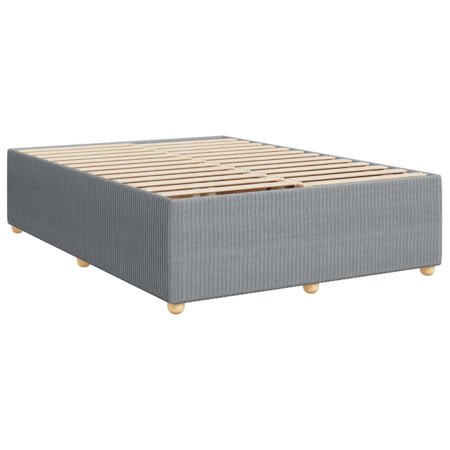 Boxspring met matras stof lichtgrijs 140x200 cm