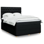 Boxspring met matras 140x200 cm zwart
