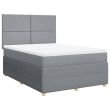 Boxspring met matras stof lichtgrijs 160x200 cm