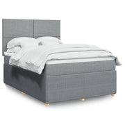Boxspring met matras 160x200 cm lichtgrijs