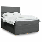 Boxspring met matras 160x200 cm donkergrijs