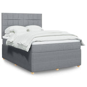Boxspring 160x200 cm lichtgrijs met matras