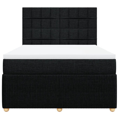 Boxspring met matras stof zwart 160x200 cm