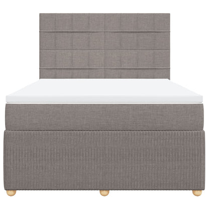 Boxspring met matras stof taupe 160x200 cm