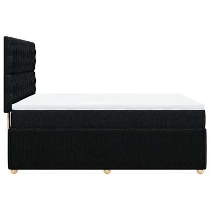 Boxspring met matras stof zwart 160x200 cm
