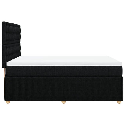 Boxspring met matras stof zwart 160x200 cm