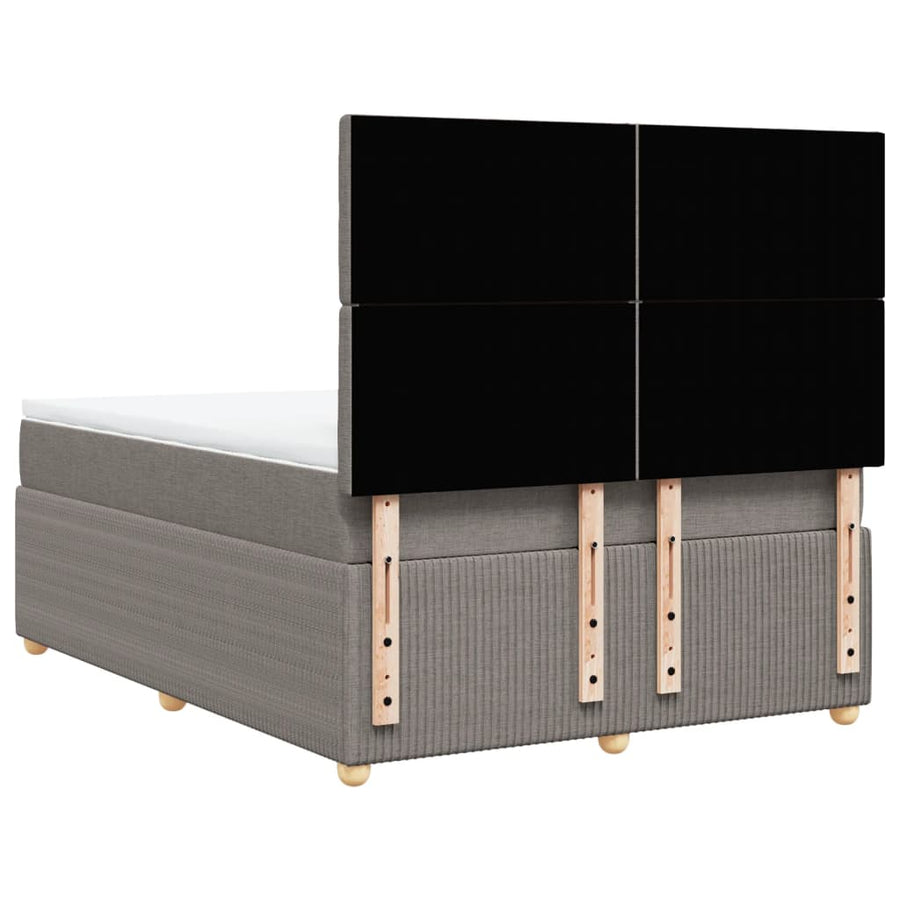 Boxspring met matras stof taupe 160x200 cm