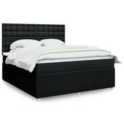 Boxspring met matras 180x200 cm zwart