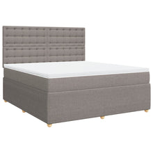 Boxspring met matras stof taupe 180x200 cm
