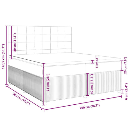 Boxspring Met Matras Stof 200 x 200 cm