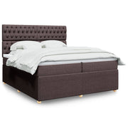 Boxspring met matras 200x200 cm donkerbruin