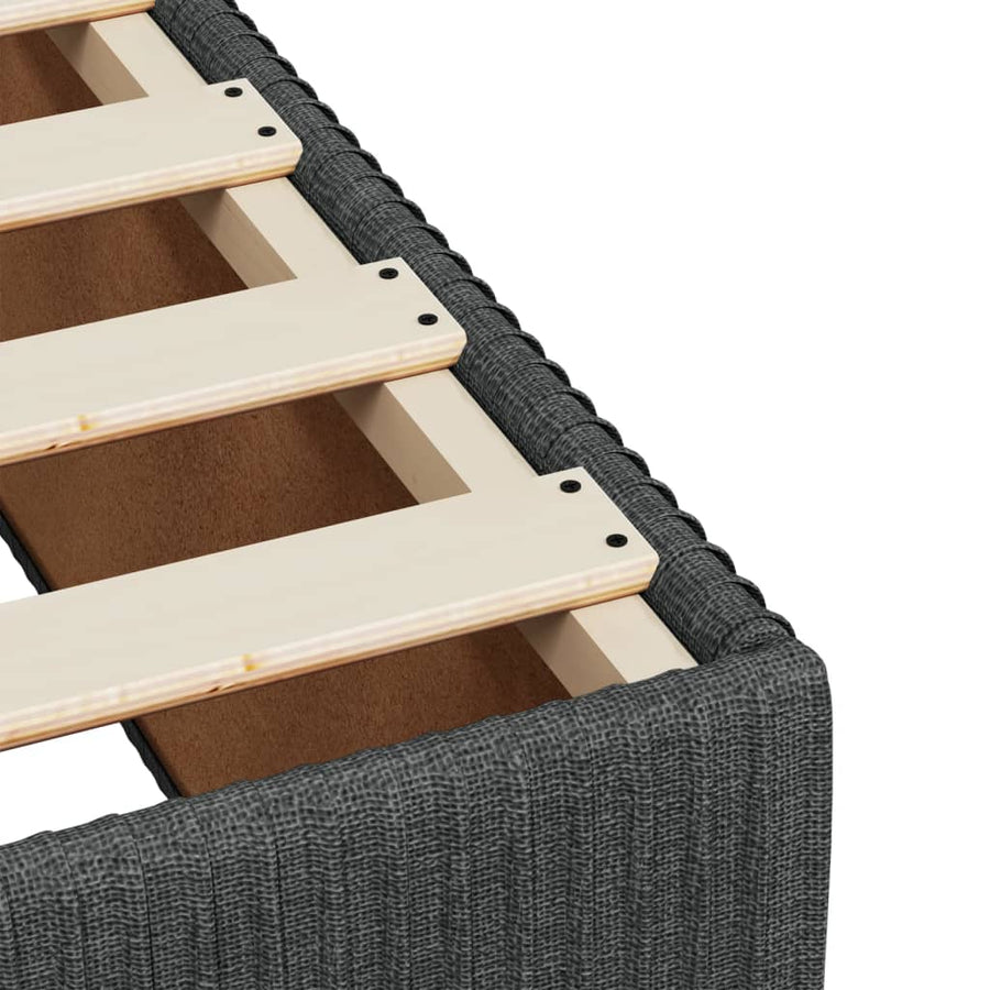 Boxspring met matras stof donkergrijs 200x200 cm