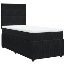 Boxspring met matras fluweel zwart 80x200 cm