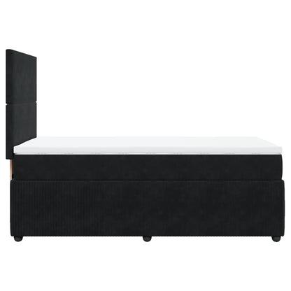 Boxspring met matras fluweel zwart 80x200 cm