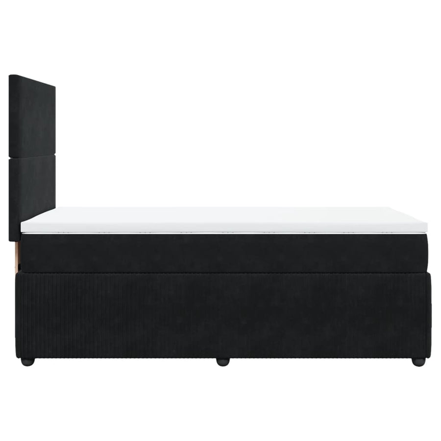 Boxspring met matras fluweel zwart 80x200 cm